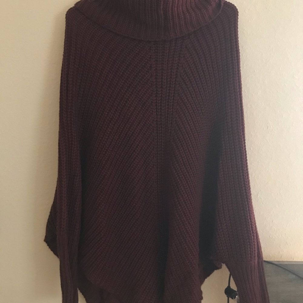 Burgundy turtle neck